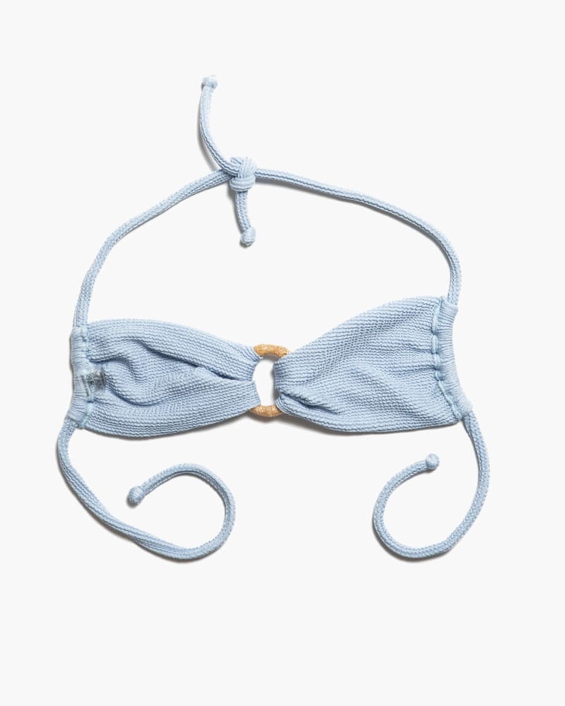 Front of a size 3X Blue Allium Bandeau Top in Blue by BOLD Swim. | dia_product_style_image_id:271050